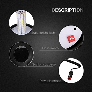 LED-03W-4  Amber LED 80-5730 police led light beacon  With Support  For Crane