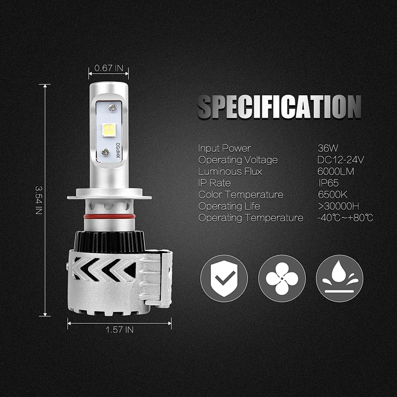 New style Factory supply  high beam LED car h7 headlight