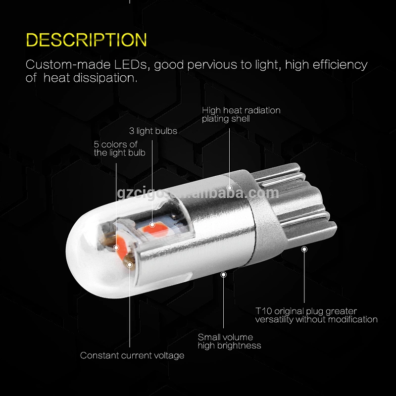 T10-3SMD-3030 t10 automotive bulb 12-24V vehicle interior lights t10 white led