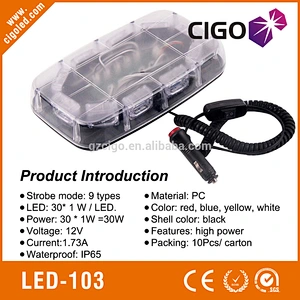 LED-102 emergency light flashlight 20W strobe light for car led hazard lights