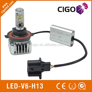 LED-V6-H13 led lights for cars headlights 12-24V auto leveling headlights 30W bright car headlight bulbs