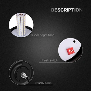 LED-03H-4  Amber LED 80-5730 LEDs 10-30v led strobe light beacon  With Support  For Crane