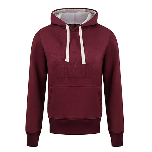 Red Embossed Hoodie