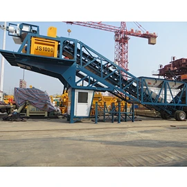 YHZS50 mobile concrete batching plant