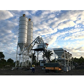 pneumatic concrete batching plant