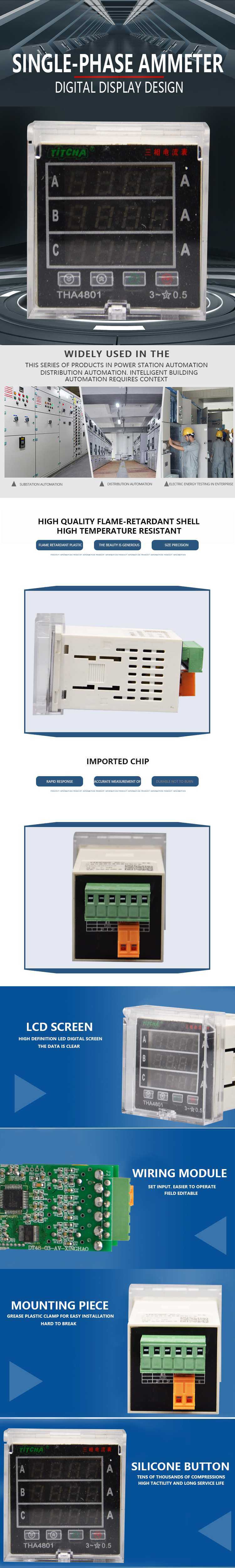 3 phase digital ammeter