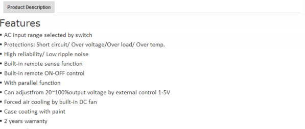 High power switching power supply