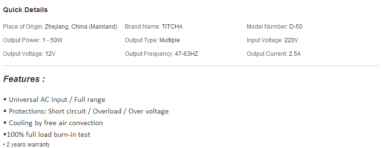 DC output power supply