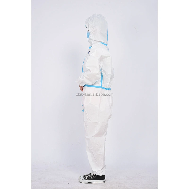 Medical SMS non woven isolation suit hospital  protection isolation coverall