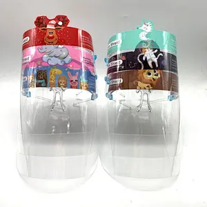 new kids protective transparent anti-droplet protective full face cover children face screen splash-proof face shield