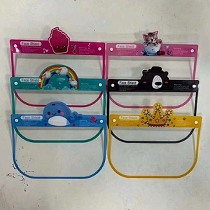 factory wholesale kids protective face shield full face kawaii cartoon custom pattern disposable face shields