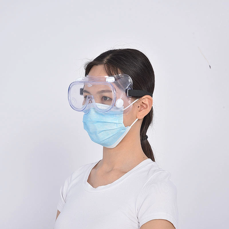 goggle Four beads transparent protective sealing anti-droplet anti-sputum elastic band goggles soft convenient