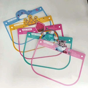 factory wholesale kids protective face shield full face kawaii cartoon custom pattern disposable face shields