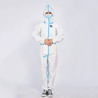 Medical SMS non woven isolation suit hospital  protection isolation coverall