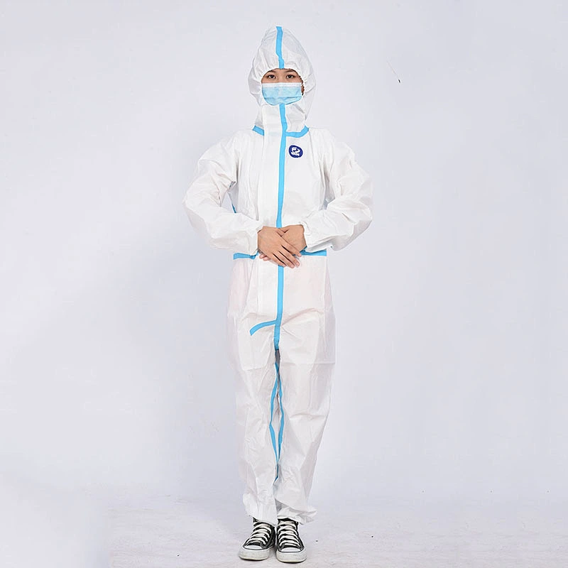 Medical SMS non woven isolation suit hospital  protection isolation coverall