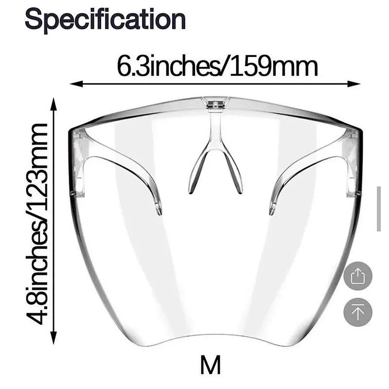 factory wholesale fullface protective protector comfortable adult blue face shield with sponge elastic