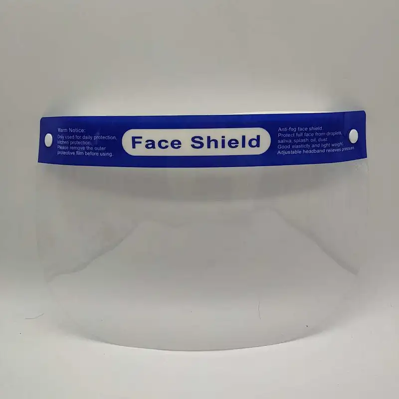 factory wholesale fullface protective protector comfortable adult blue face shield with sponge elastic