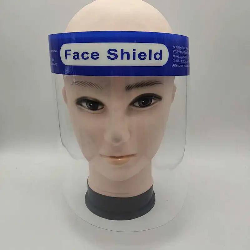 China factory anti fog transparent face shield with elastic band safety pet shield protector for personal care