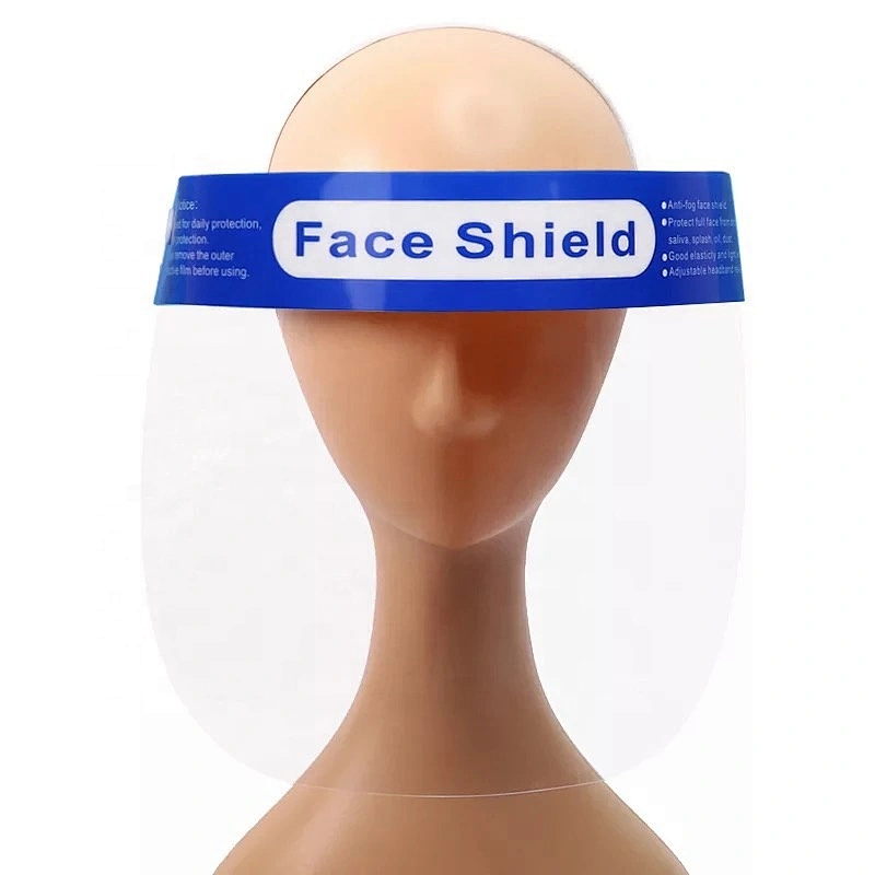 hot selling anti fog clear full face shield  transparent isolation protective face shield with sponge
