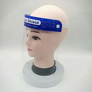 Factory stock Face shield protective customized PET double clear disposable face cover screen anti-fog anti-droplet splash