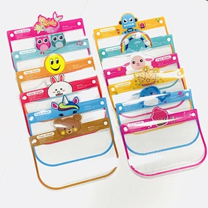 factory wholesale kids protective face shield full face kawaii cartoon custom pattern disposable face shields