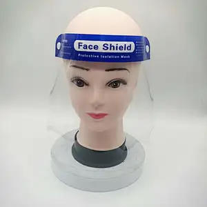 Factory stock Face shield protective customized PET double clear disposable face cover screen anti-fog anti-droplet splash