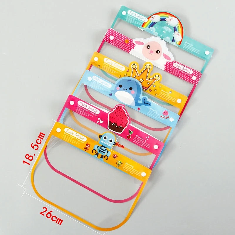 factory directly kawaii kids carton prevention clear full face shield transparent isolation protective face shield