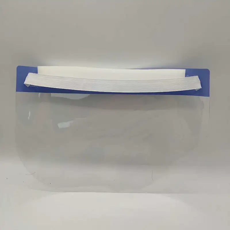China factory anti fog transparent face shield with elastic band safety pet shield protector for personal care