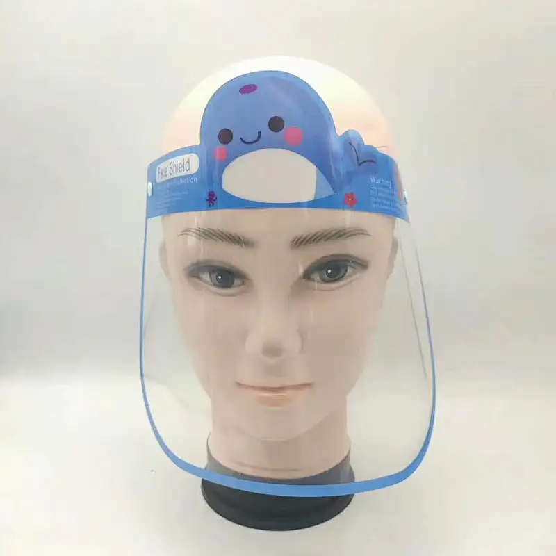 kids protective face cover anti-droplet splash-proof double-sided anti-fog protective isolation face shield