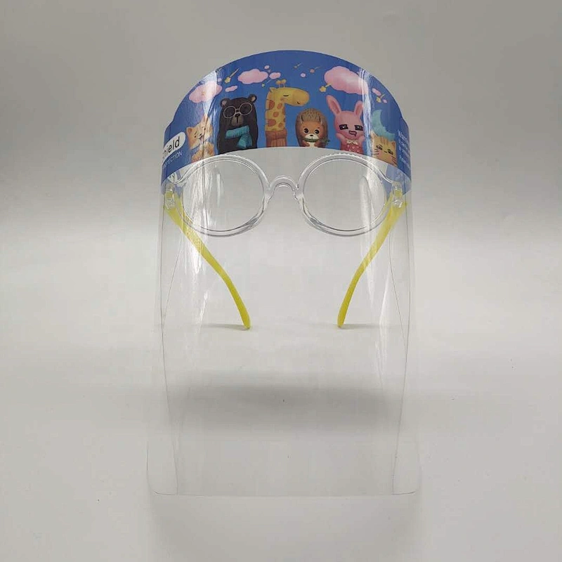 China factory hot selling  cartoon cute full face shield  transparent isolation protective face shield for children