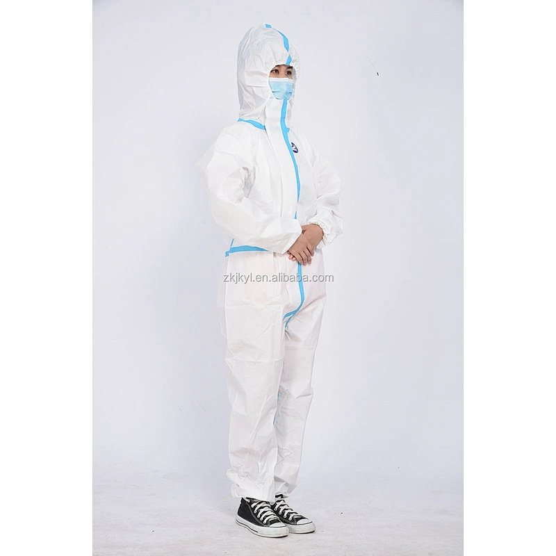 Medical SMS non woven isolation suit hospital  protection isolation coverall
