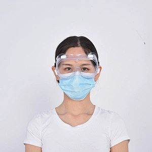 goggle Four beads transparent protective sealing anti-droplet anti-sputum elastic band goggles soft convenient