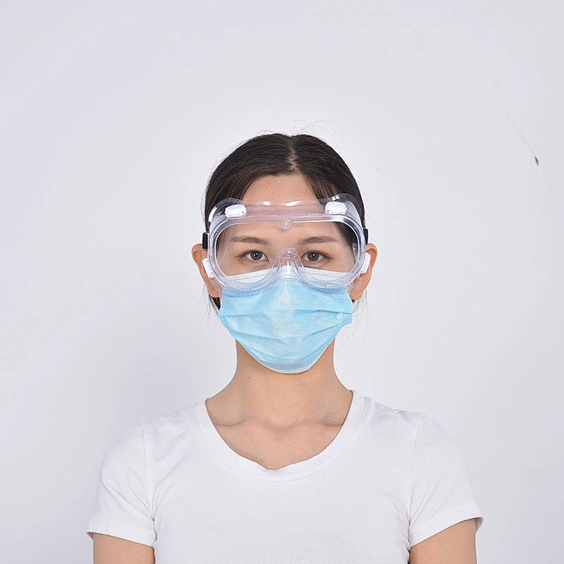 goggle Four beads transparent protective sealing anti-droplet anti-sputum elastic band goggles soft convenient