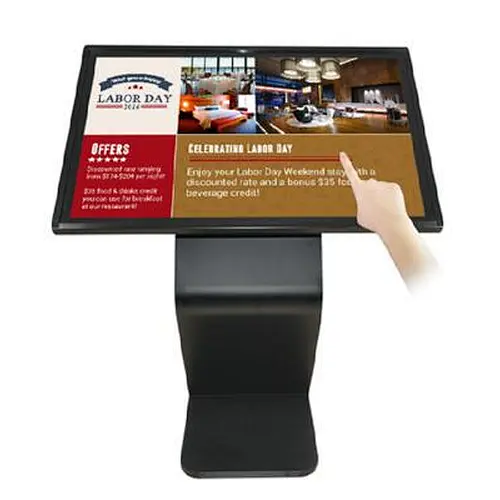 Black color touch screen kiosk