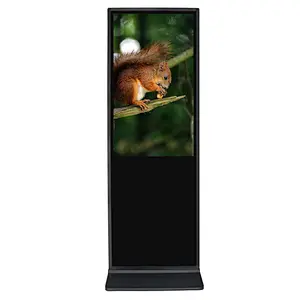 Dual screen floor standing advertisng kiosk