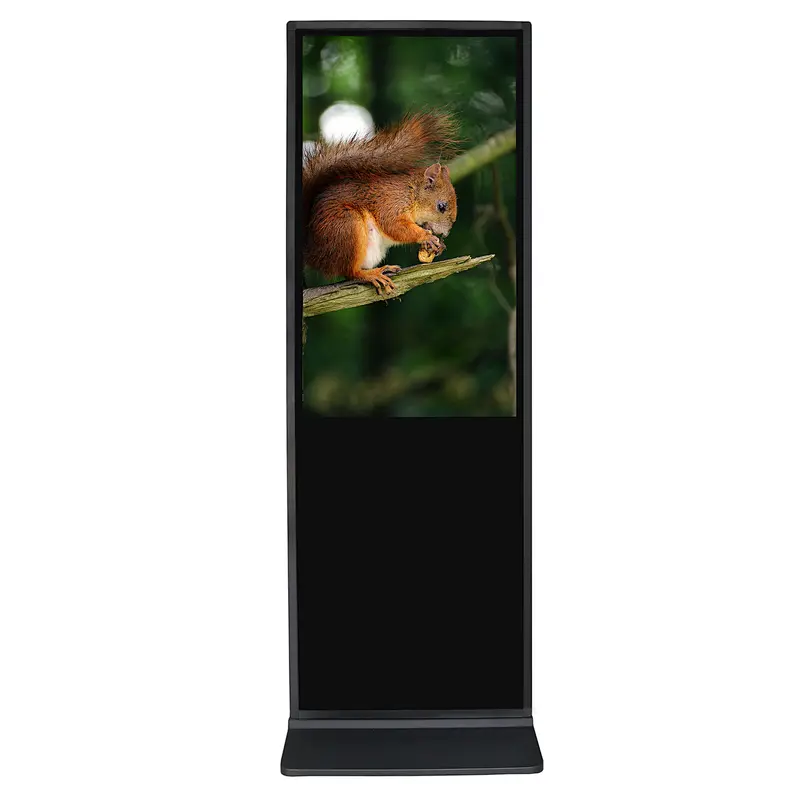 Dual screen floor standing advertisng kiosk
