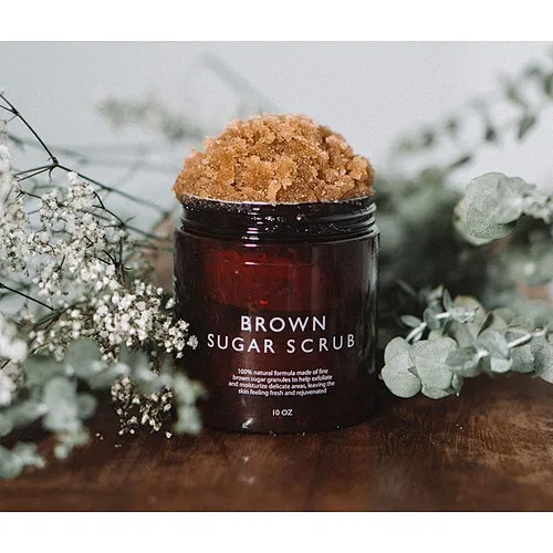 100% Organic Exfoliating Whitening Brown Sugar Body Scrub Private Label
