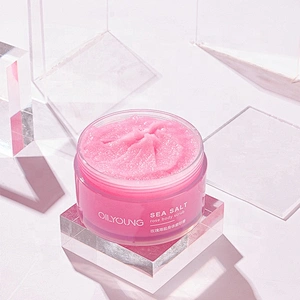 custom your logo rose sea salt body face skin whitening exfoliating scrub natural