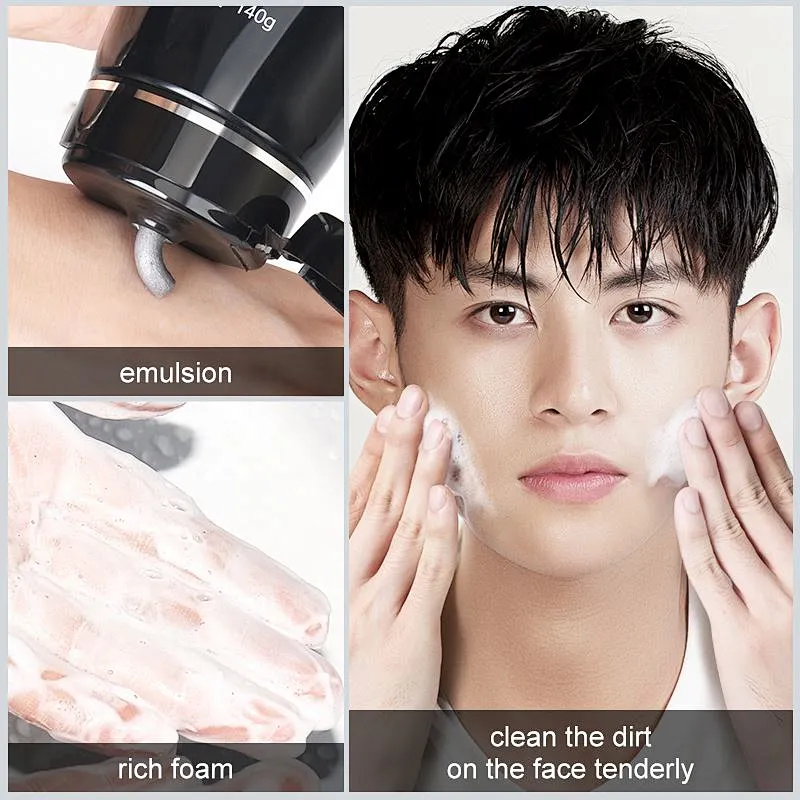 High Quality Best Customized Men Black Wholesale Refresh Face Wash Facial Cleanser For Men
