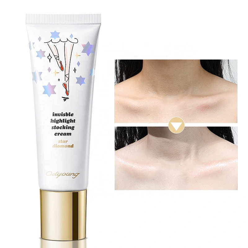 Private label Body Dry Shimmer Oil Makeup Body Glitter Highlighter Foundation Cream
