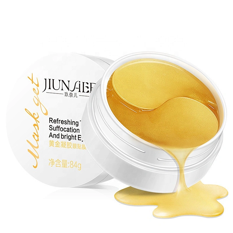high quality custom remove eye bag under eye dark circle 24k gold collagen eye mask
