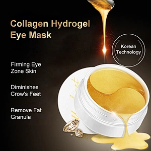 high quality custom remove eye bag under eye dark circle 24k gold collagen eye mask