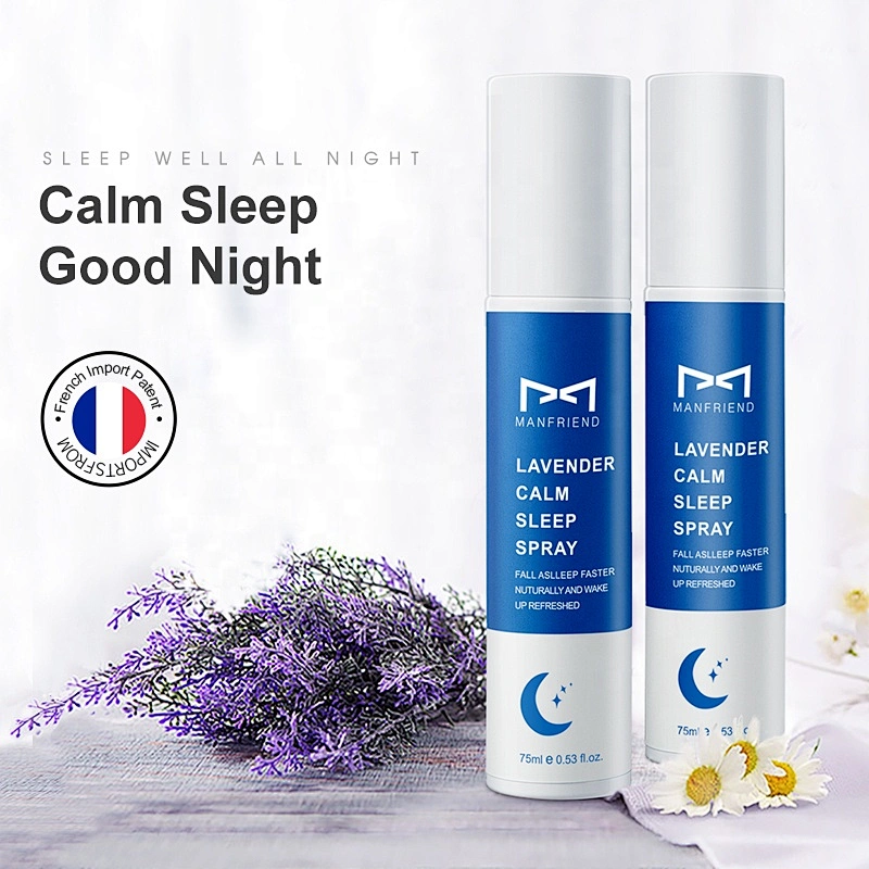 Custom logo mens sleeping spray deep sleep pillow hydrolat mist natural essential oil oem