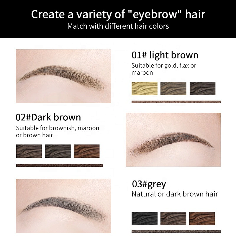 Custom Your Logo Waterproof Automatic Extremely permanent Eyebrow Pencil with Brush Eye Brow Pen