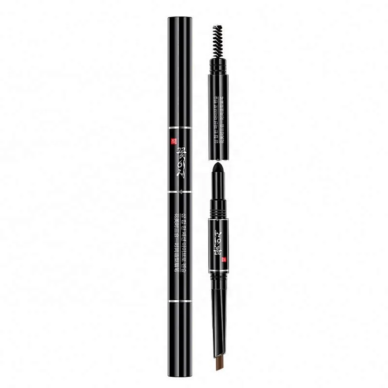 Hot Selling High Quality Custom OEM ODM 3 in 1 Waterproof Eyebrow Pencil With Brush