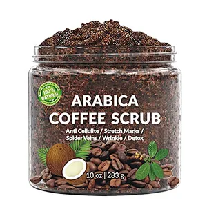 100% Natural Anti Cellulite and Stretch Mark Exfoliating Remove Dead Skin Arabica Coffee Body Scrub Private Label