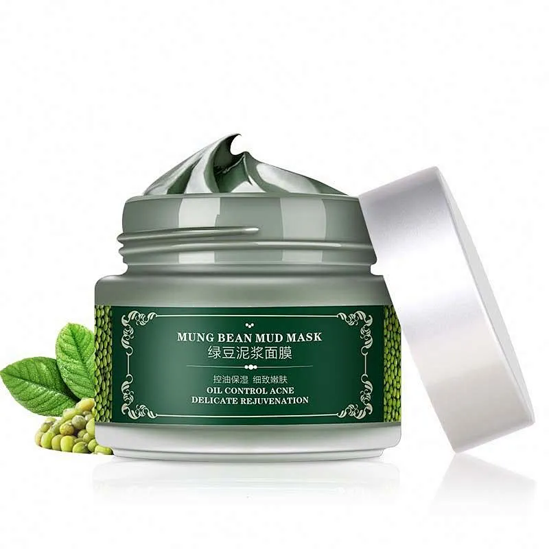 Wholesale Hot Skin Care Natural OEM Mung Bean Green Private Label Face Mud Mask