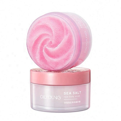 Fashion Design OEM Wholesale Cleansing Pore Smoothing Skin Exfoliating Pink Rose Body Scrub exfoliator OEM