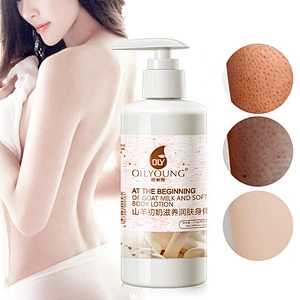 Best skin whitening goat milk body cream lightening body lotion private label