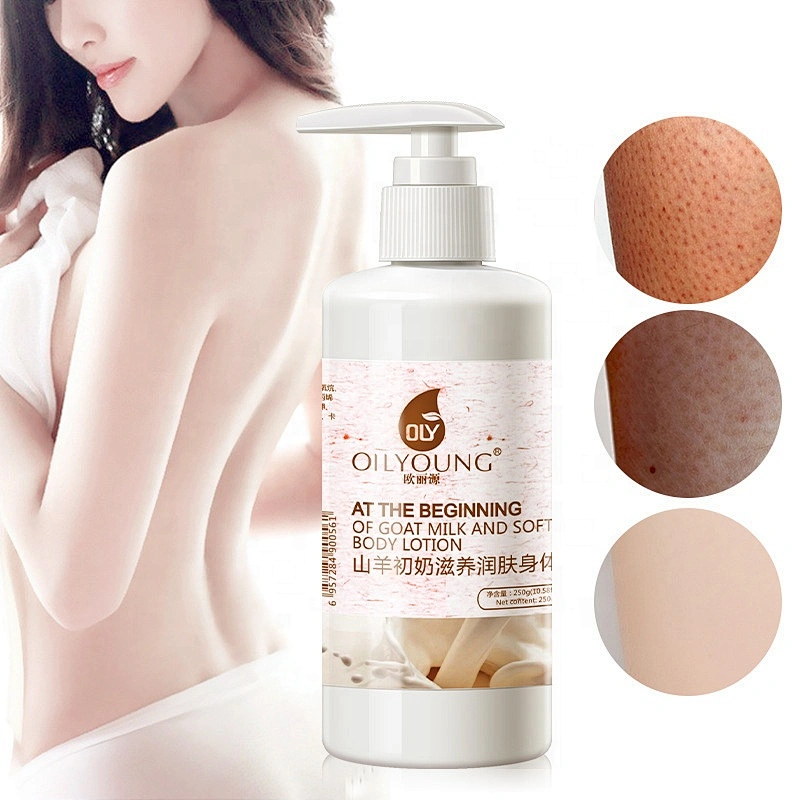 Best skin whitening goat milk body cream lightening body lotion private label
